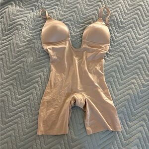 SPANX Cream Shapewear Bodysuit